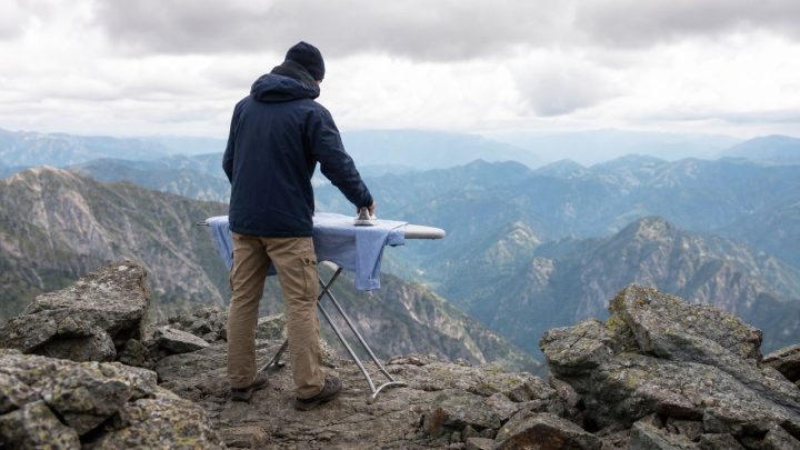 Extreme Ironing: Pressing Shirts in Absurd Places